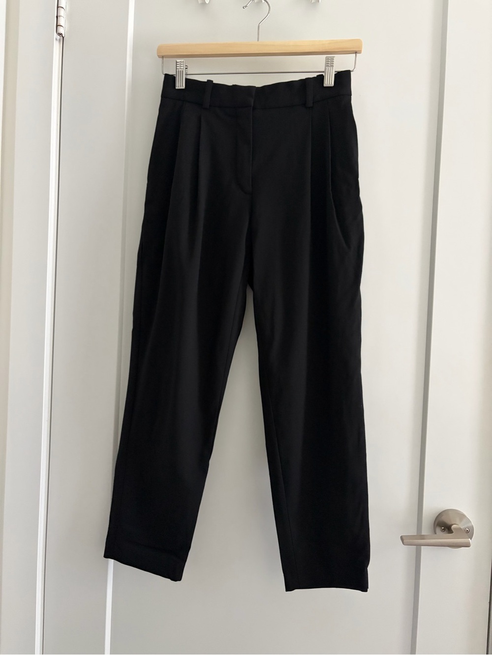 Aritzia Babaton Wool Black Cropped Trousers
